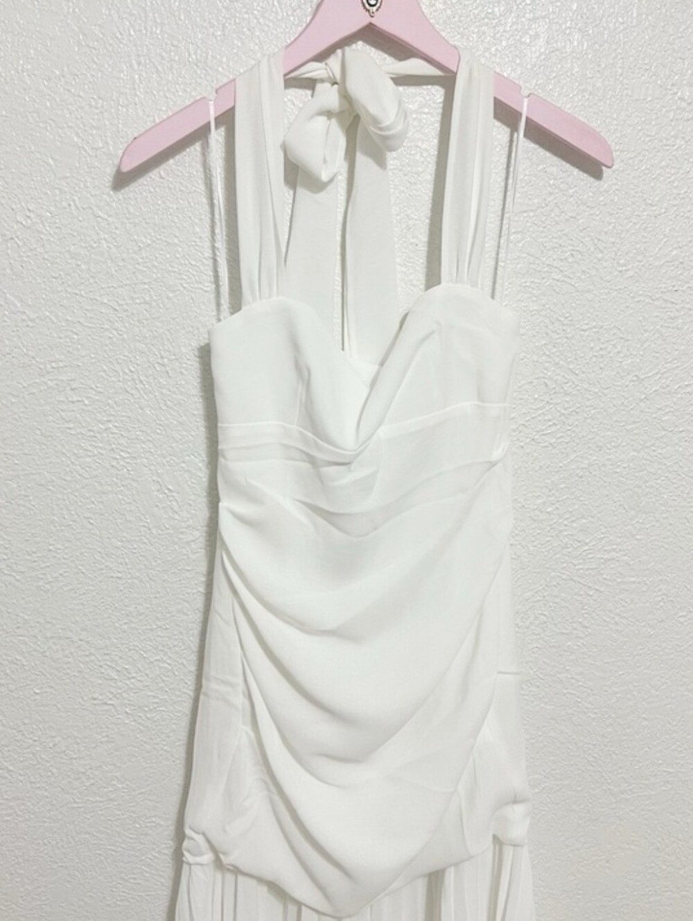 Anthropologie Delfi Collective NWT Delilah Halter Pleated Drop-Waist Maxi Dress - Picture 7 of 13